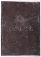 Gara Arnold (1882 - 1929): Magyar Parnasszus c. 1926-os munkájához készült, unikornist ábrázoló eredeti rézmetszet nyomólemez Magyar Parnasszus felirattal körülötte. Jelzett a lemezen. 10x14 cm