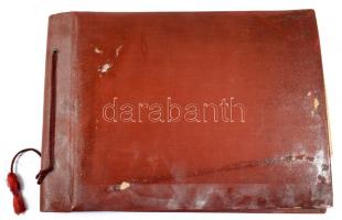 ca 1950-1960 kb 50 db családi fotót tartalmazó album. szépen beállított gyermek fotók, néhány katona...