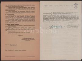 1941 Cserkész napiparancs, oklevél, körlevél, 3 db