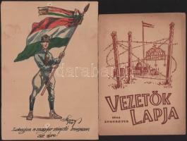 1928-1944 Cserkész témájú rajz, okmány, fénykép, meghívó. stb 10 db