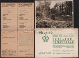 1928-1944 Cserkész témájú rajz, okmány, fénykép, meghívó. stb 10 db