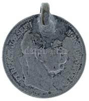 1915KB 1K Ag "Ferenc József" medállá alakítva, füllel T:F durva forrasztásnyom