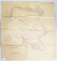 1928 Magyar Cserkészszövetség I. kerülete. Cserkészjáték 1928. Térkép. Készítette a 13. áll gép. Ezermester cserkészcsapat. 47x54 cm Hajtva