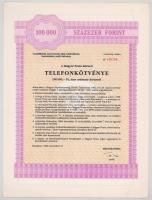 Vegyes 7db-os, 1990 körüli értékpapír tétel, benne: "A Magyar Posta Körzeti Telefonkötvénye&quo...