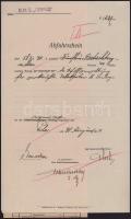 Az S.M.S. Árpád osztrák-magyar hadihajó átvételi elismervénye dohányárukról hozzátúzött rendelési ívvel. Hajóbélyegző lenyomattal.  Receipt of tobacco products for the Austro-Hungarian warship S.M.S. Árpád with attached order form. With ship's stamp imprint.