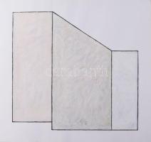 Hajdú László (1938-): Térérzetek VI., 1999. Akril, kártyapapír. Jelezve középen lent. Hátoldalán autográf felirattal. 45x45 cm.