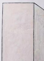 Hajdú László (1938-): Térérzetek VI., 1999. Akril, kártyapapír. Jelezve középen lent. Hátoldalán aut...