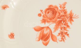 Herendi óherendi virágmintás tányér. Jelzett, kézzel festett, hibátlan, d: 25 cm