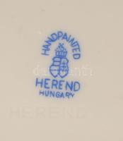 Herendi óherendi virágmintás tányér. Jelzett, kézzel festett, hibátlan, d: 25 cm