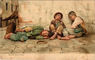 Napoli, Naples; Dolce far niente. Stengel &amp; Co. Dresden / Italian folklore s: A. Esposito (fl)