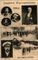 1914 Guerre Européenne, Les Chefs d'Etat / WWI military, leaders (EB)