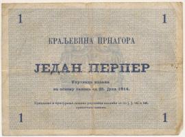 Montenegró / Osztrák-magyar megszállás 1914. 1P T:VG ragasztott
Montenegro / Austro-Hungarian occup...