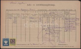 5 db irat 5 klf Hómezővásár helyi illetékbélyeggel