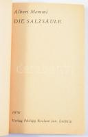 Memmi, Albert: Die Salzsäule. Leipzig, 1978, Verlag Philipp Reclam jun. Kiadói papírkötés, jó állapo...