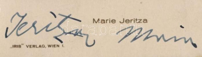 Maria Jeritza (1887-1982) opera-énekesnő aláírása az őt ábrázoló fotólapon