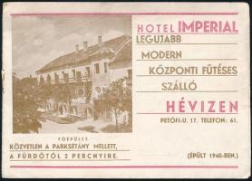 1940 Hévíz Hotel Imperial képes bemutató füzet 8 p.