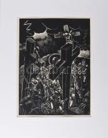 Dallos Hanna (1907-1944): "Miképpen mi is megbocsátunk az ellenünk vétkezőknek", fametszet...