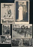 ca 1940 Deutschlands Erwacht 5 db gyűjtőkép és egy fotólap a náci Németországból