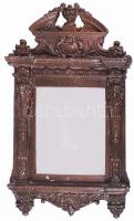 Historizáló festett alumínium tükör, kis kopással, 41x25 cm