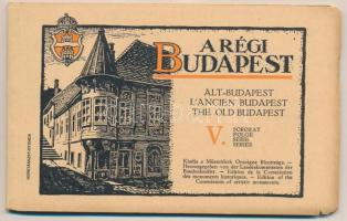 Budapest, A régi Budapest V. sorozat. Kiadja a Műemlékek Országos Bizottsága - 11 képeslap tokban, a borító sérült