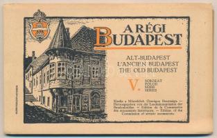 Budapest, A régi Budapest V. sorozat. Kiadja a Műemlékek Országos Bizottsága - 12 képeslap tokban, a borító sarka sérült