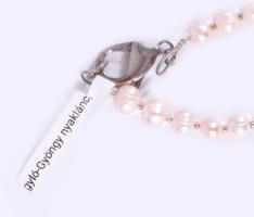 Kagyló és gyöngy nyaklánc, h: 50 cm