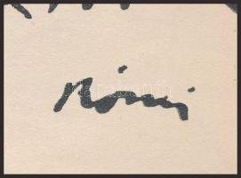 Rippl-Rónai József (1861-1927): Virágot szedő akt. Cinkográfia, papír, jelzett a cinkográfián, paszp...