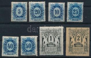 1874 Távírda réznyomat sor (25.000) (20kr falcos / hinged)