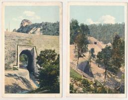 Sarajevo, Sarajevo-Mostar, Eisenbahnstrecke - 2 pre-1945 postcards. J. Studnicka &amp; Co.