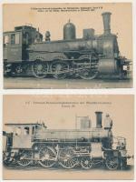 19 db RÉGI gőzmozdony motívum képeslap, közte 3 fotó / 19 pre-1945 locomotive postcards, with 3 phot...