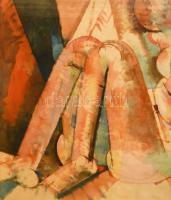 Gerzson Pál (1931-2008): Női akt. Akvarell, papír, jelzés nélkül. Proveniencia: Ajándék a művésztől....