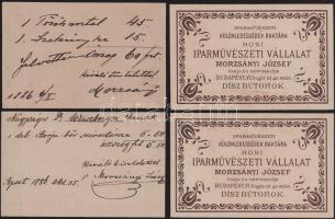 cca 1886-1888 Iparművészeti Különlegességek Raktára Honi Iparművészeti Vállalat Morzsányi József tag...