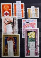 Nyomási eltérések, kis lemezhibák stb gyűjtemény 6 lapos kis berakóban