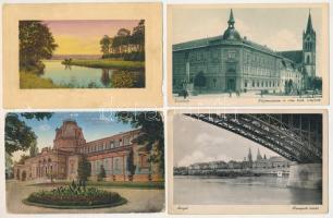 28 db RÉGI magyar város képeslap, vegyes minőségben / 28 pre-1945 Hungarian town postcards in mixed quality