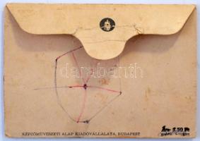 Budapest I. Halászbástya, kihajtható 3D modern képeslap. Képzőművészeti Alap (szakadások / tears)