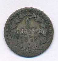 Német államok / Poroszország 1816A 1/6T Ag "III. Frigyes Vilmos" T:F patina German states / Prussia 1816A 1/6 Reichsthaler Ag "Frederick William III" C:F patina Krause KM#385