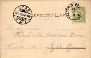 1904 Trencsénteplic, Trencianske Teplice; nyaralók. Wertheim Zsigmond kiadása / Villen / villas (EK)