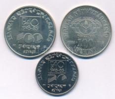 1984. 100Ft Cu-Ni "FAO - Ha kivágod, ültess is!" + 1985. 20Ft Cu-Ni "FAO" kapszulában + 100Ft Cu-Ni "FAO" T:BU-UNC Adamo EM81, EM90, EM91
