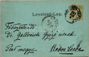 1903 Trencsénteplic, Trencianske Teplice; Gyógyterem este holdfényben. Wertheim Zsigmond kiadása / C...