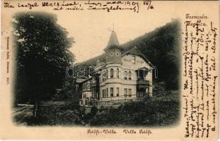 1904 Trencsénteplic, Trencianske Teplice; Petőfi villa. Hermann Seibt kiadása / Villa Petőfi (EK)
