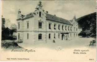 Trencsénteplic, Trencianske Teplice; Attila nyaraló. Edgar Schmidt kiadása / Villa Attila