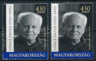 2022 Göncz Árpád bélyeg bal oldalon szélesebbre fogazva + támpéldány / with perforation error
