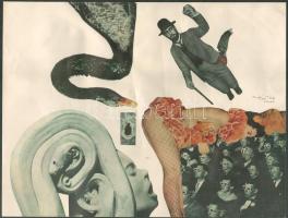 Bálint Endre (1914-1986): A lyuk mindenkié. Ofszet nyomat, papír, jelzett a nyomaton. Az 1979-ben megjelent 12 lapos Corvina-mappából. A lap kissé hullámos, 28x36,5 cm