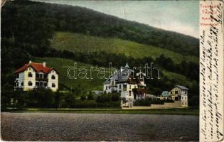 1904 Trencsénteplic, Trencianske Teplice; nyaralók / Villenviertel / villas (fa)