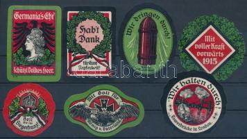 7 db 1. világháborús propaganda bélyeg