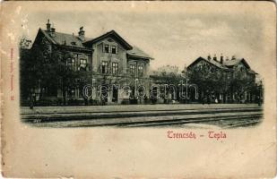 Hőlak, Trencséntepla, Trencsén-Tepla, Trencianska Teplá; vasútállomás. Gansel Lipót 59. / railway station (b)