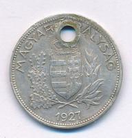 1927. 1P Ag T:XF,VF lyukasztott Adamo P6