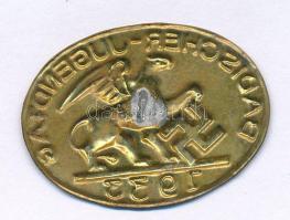 Német Harmadik Birodalom 1933. "Badischer-Jugendtag" bronz lemezjelvény (30x22mm) T:XF,VF ...
