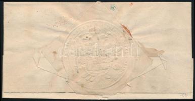 1843 Hivatalos levél piros / red "A Magyar Királyi Helytartó Tanátstól" + "V.F. OFEN&...