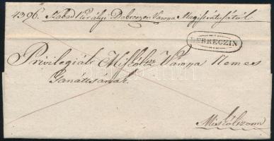 1820 Franco levél "DEBRECZIN" - Miskolc